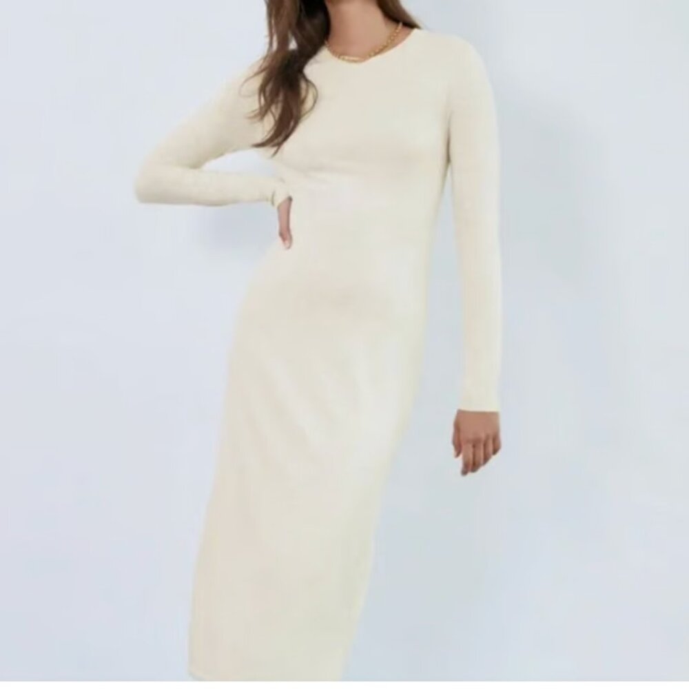 Aritzia Babaton Banter dress, HEATHER BIRCH, size large